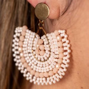 Neutral Bead Drop Earrings