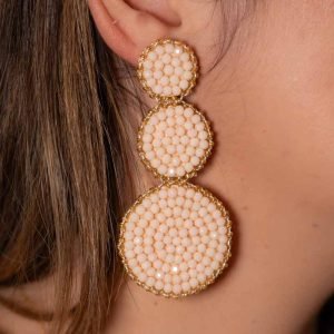 3 Circles Long Earrings