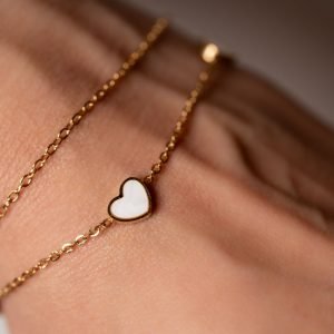 Triple White Heart Bracelet