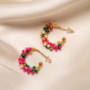 Arracadas Pink & Green