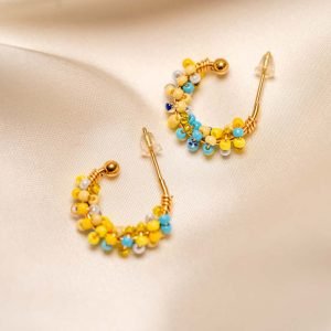 Arracadas Yellow & Light Blue