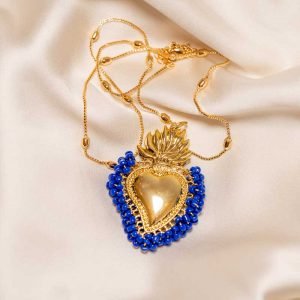 Blue Golden Burning Heart
