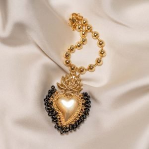 Black Golden Heart Bracelet